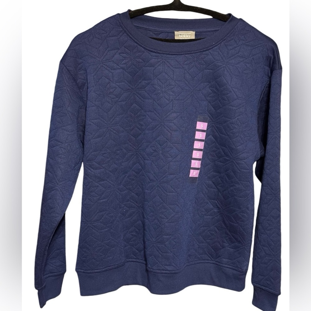 Berkley Jensen Textured Crew Sweatshirt S